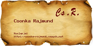 Csonka Rajmund névjegykártya