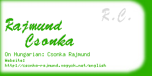 rajmund csonka business card